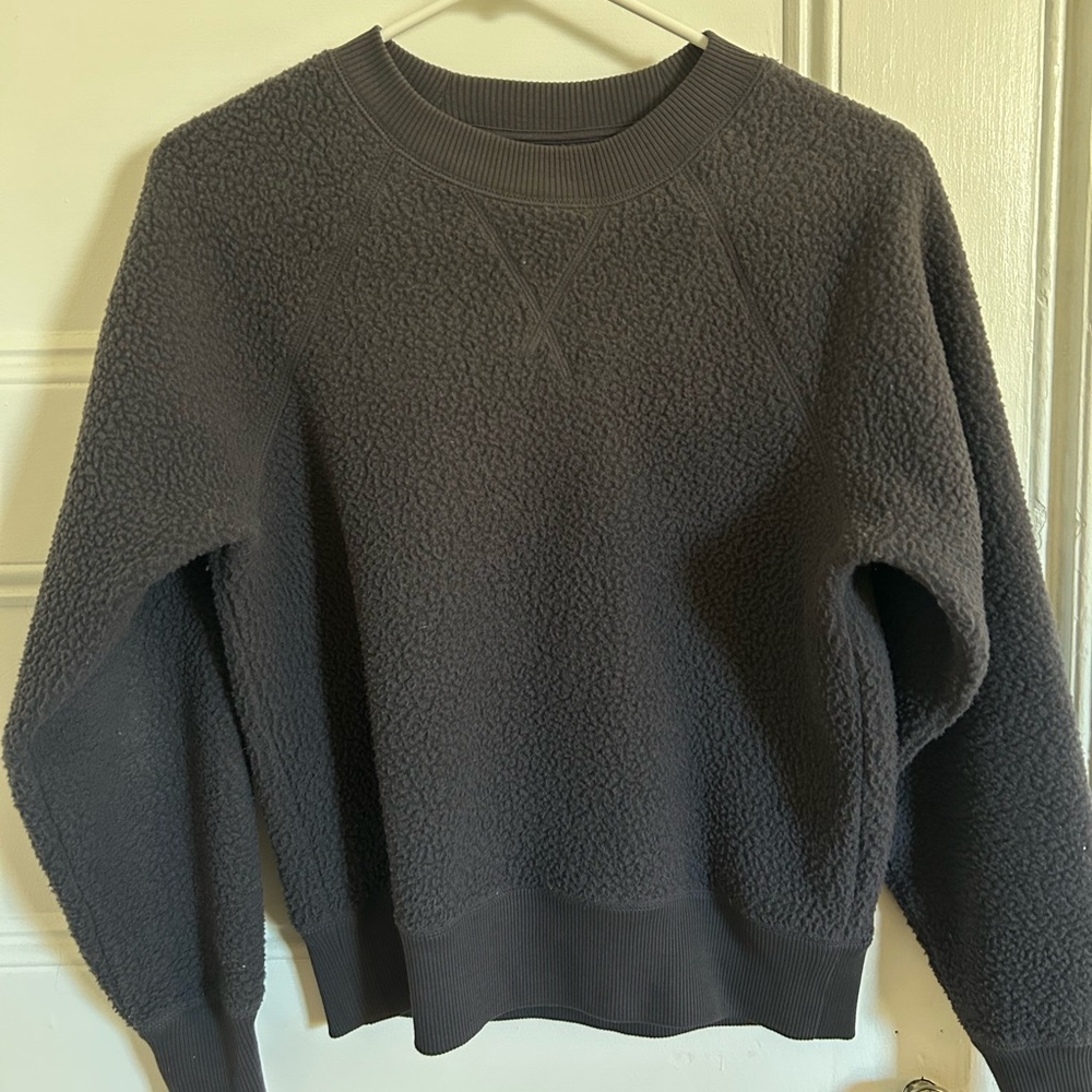 Everlane Charcoal ReNew Fleece Pullover